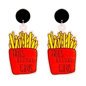 Fries before guys plastic 3D printing earrings
